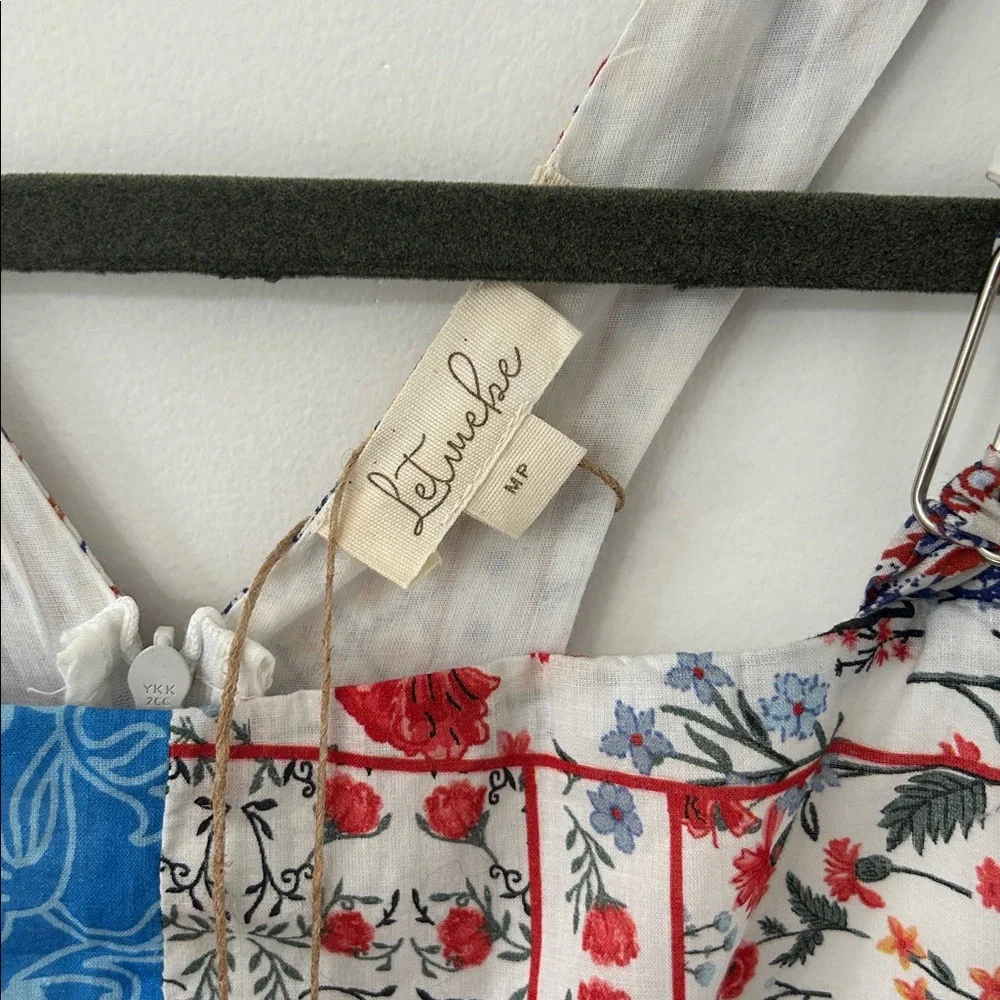 Anthropologie Letmebe Overalls Women’s Medium Patchwork Bohemian Jumper NWT - Picture 3 of 16